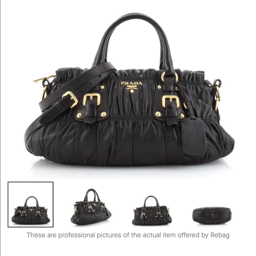 Authentic💖Prada Nappa Gaufre Handle Bag